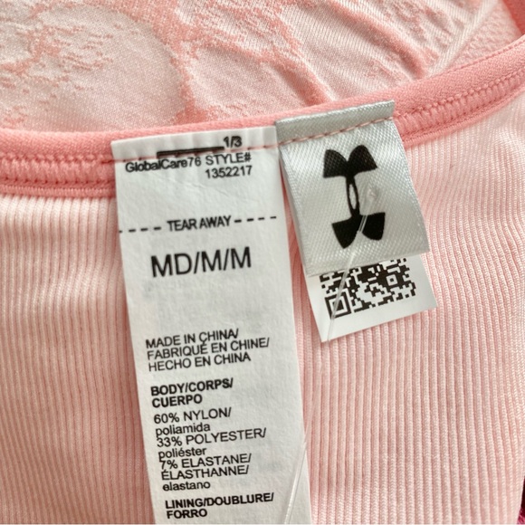 NWT: UNDER ARMOUR | Pink Padded Support Bras Size Medium - Picture 6 of 9
